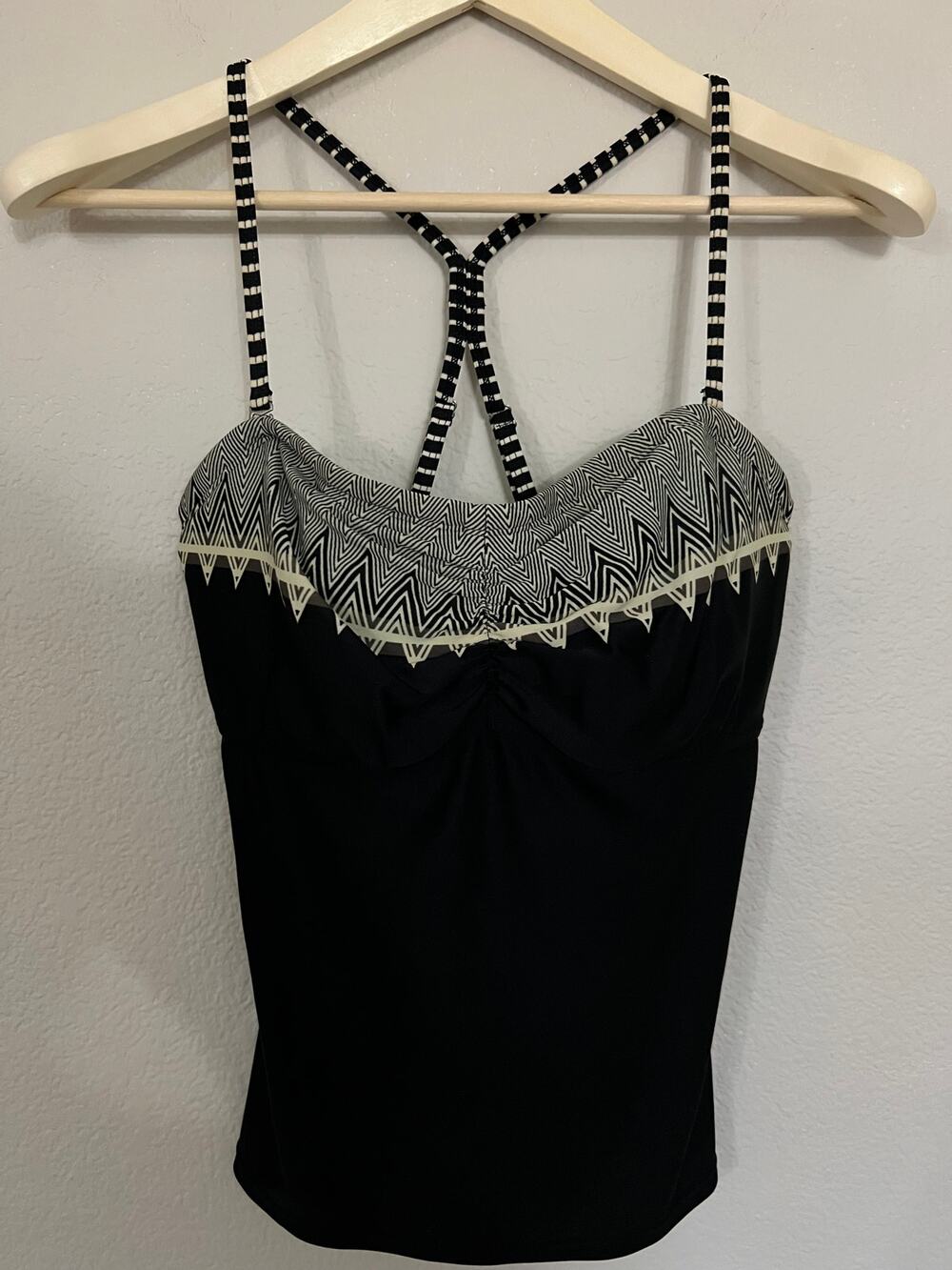Athleta Womens Gardenia Grove Maritza Bandeau Tankini 34 D/DD Bathing Suit Top